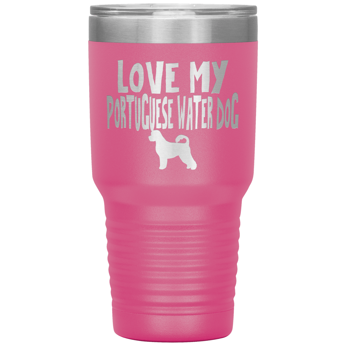 Love My Portugese Water Dog 30 Oz Vacuum Tumbler Tumblers Pink