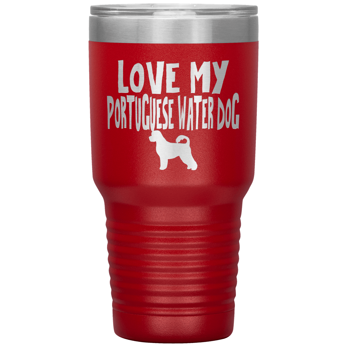 Love My Portugese Water Dog 30 Oz Vacuum Tumbler Tumblers Red