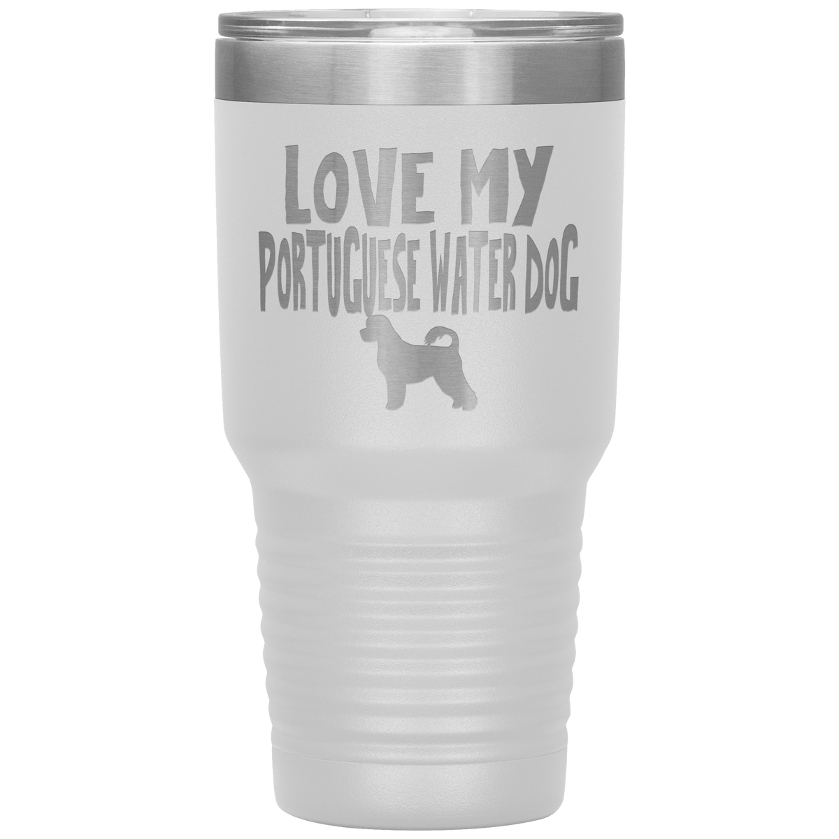 Love My Portugese Water Dog 30 Oz Vacuum Tumbler Tumblers White