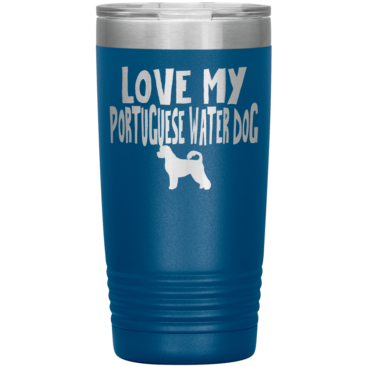 Love My Portuguese Water Dog 20 Oz Vacuum Tumbler Tumblers Blue