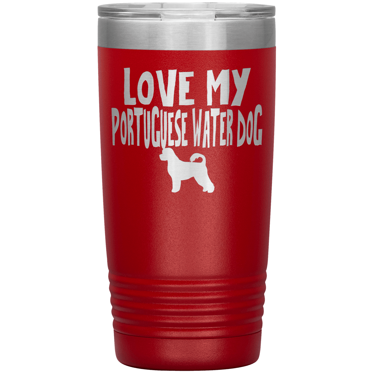 Love My Portuguese Water Dog 20 Oz Vacuum Tumbler Tumblers Red