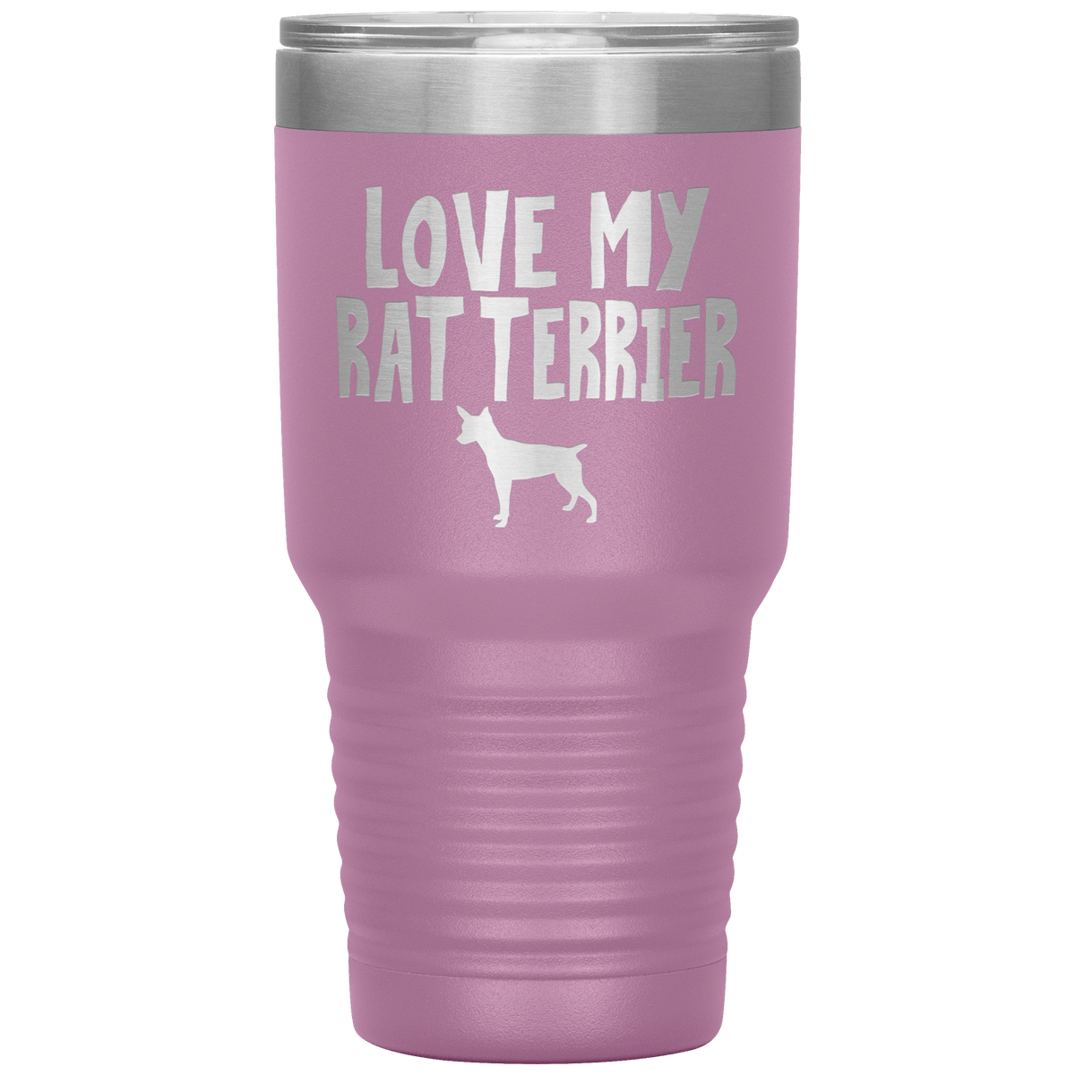 Love My Rat Terrier 30 Oz Vacuum Tumbler Tumblers Light Purple