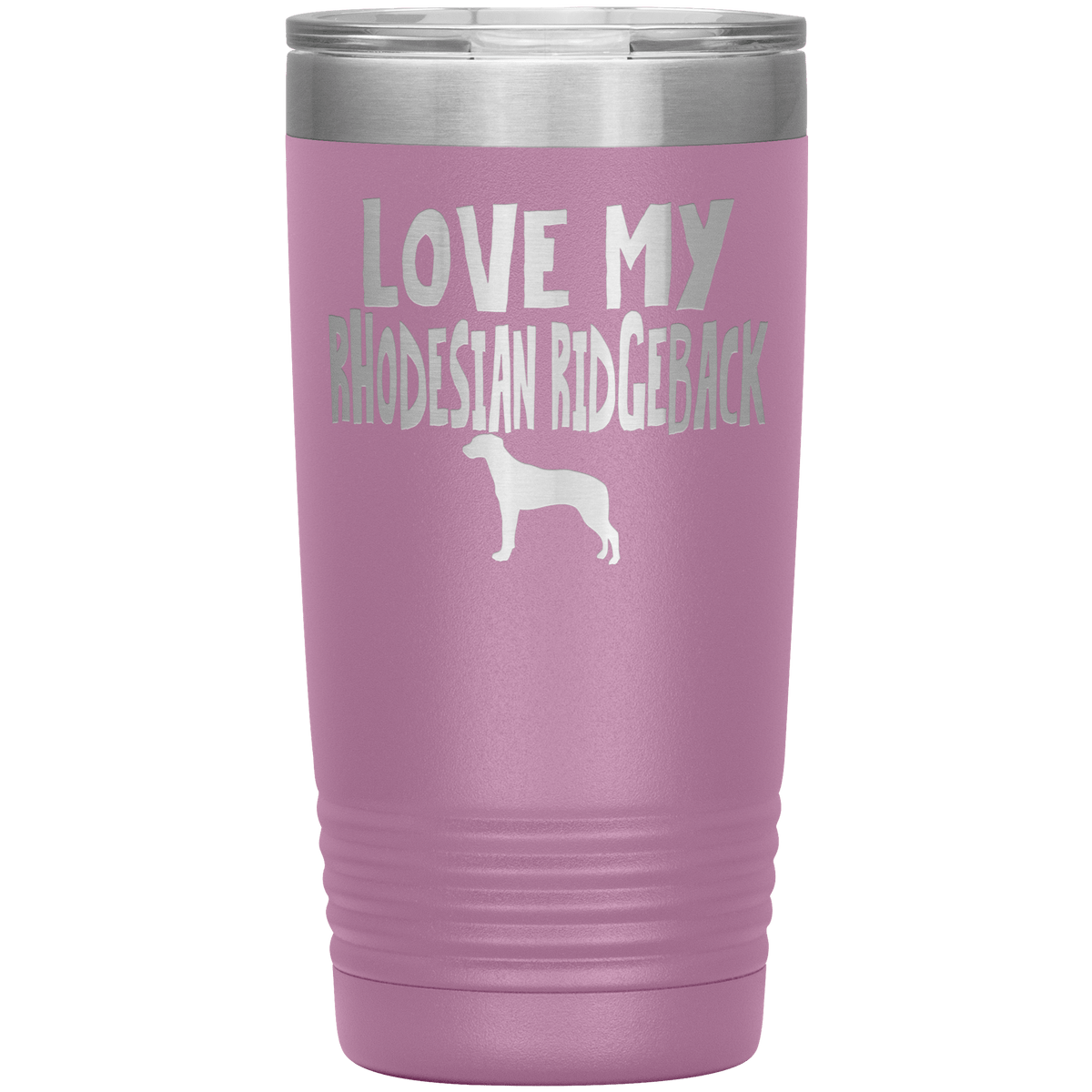 Love My Rhodesian Ridgeback  20 Oz Vacuum Tumbler Tumblers Light Purple