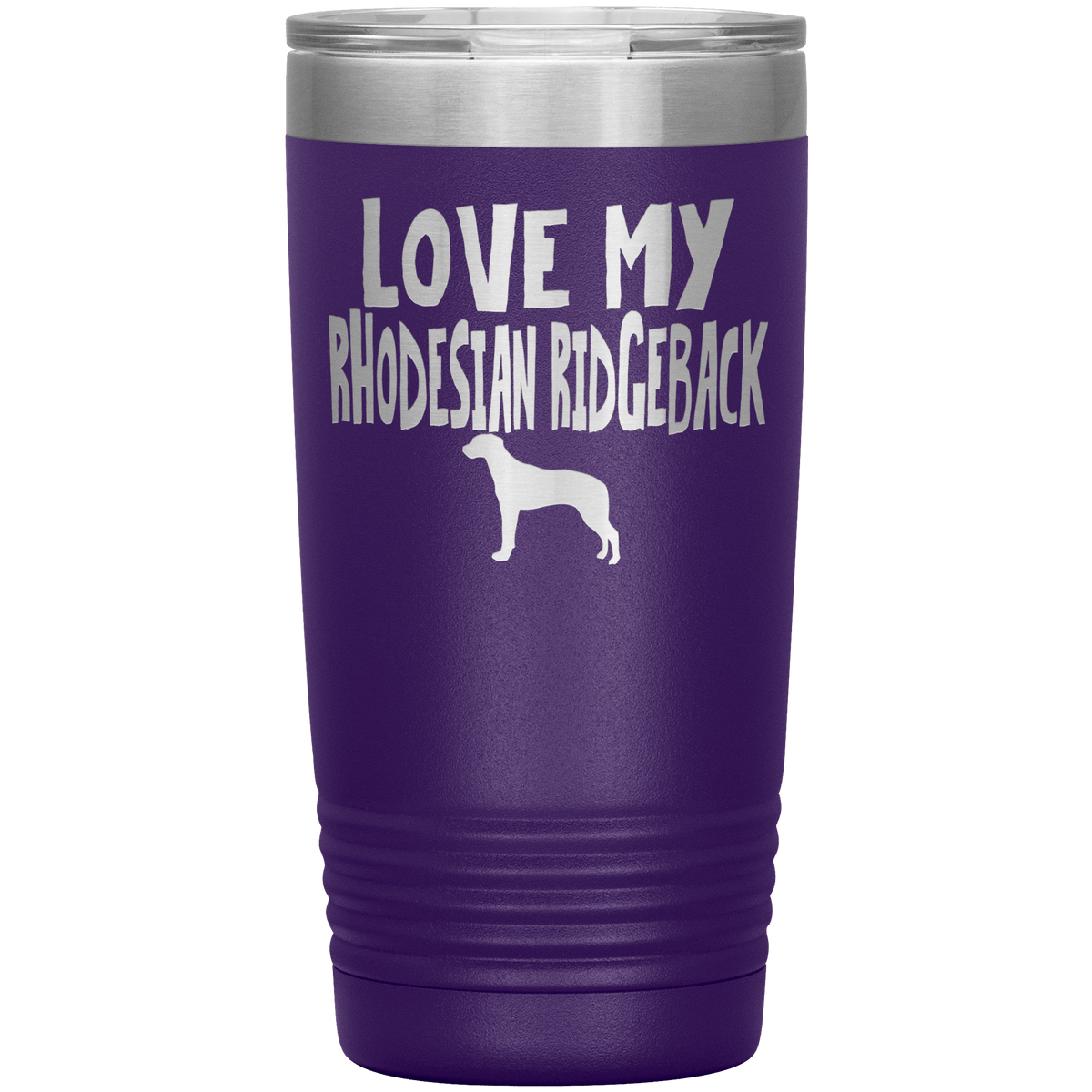 Love My Rhodesian Ridgeback  20 Oz Vacuum Tumbler Tumblers Purple