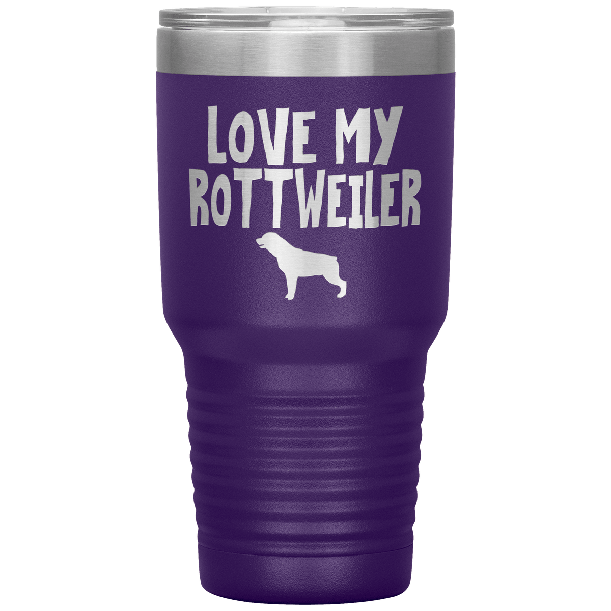 Love My Rottweiler 30 Oz Vacuum Tumbler Tumblers Purple