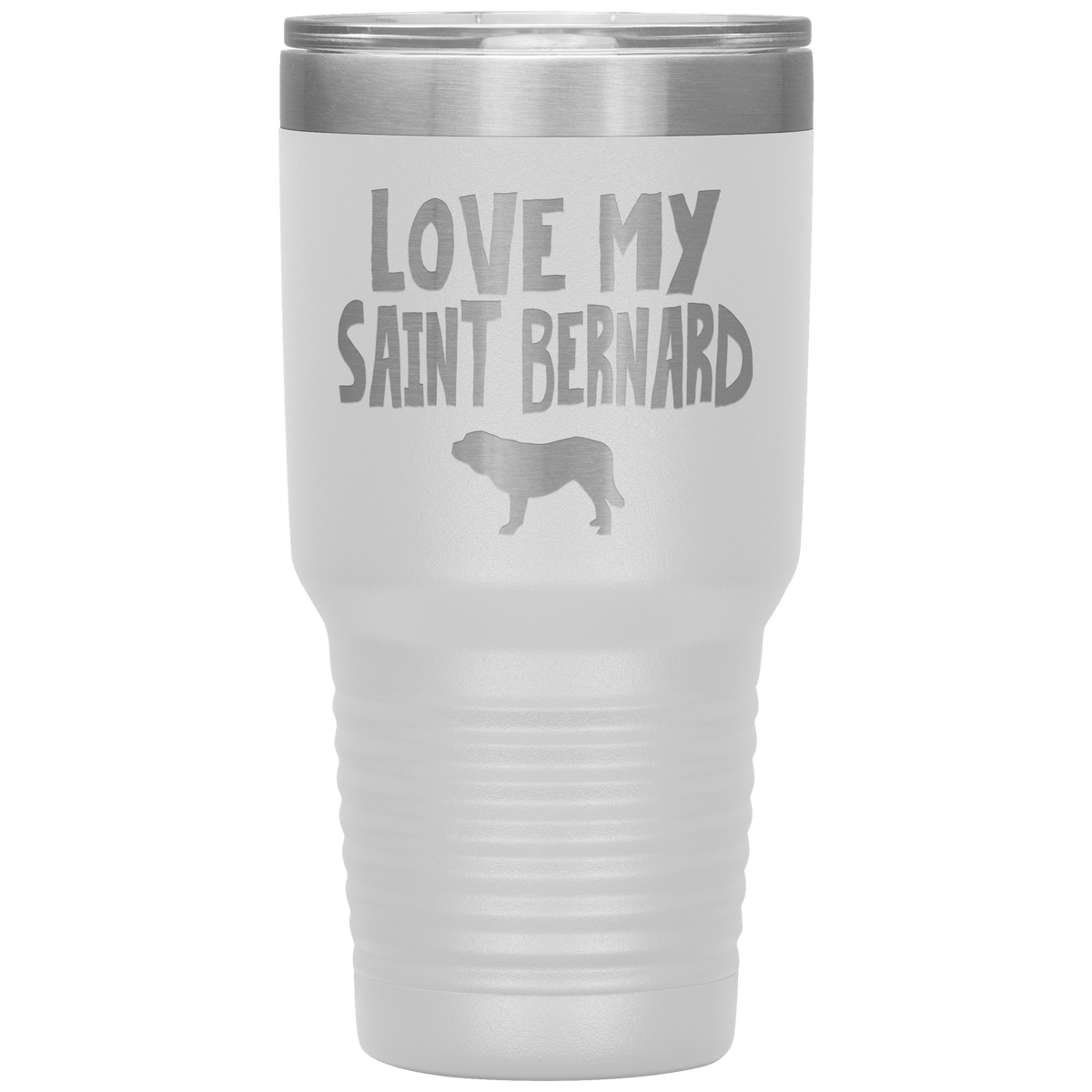 Love My Saint Bernard 30 Oz Vacuum Tumbler Tumblers White