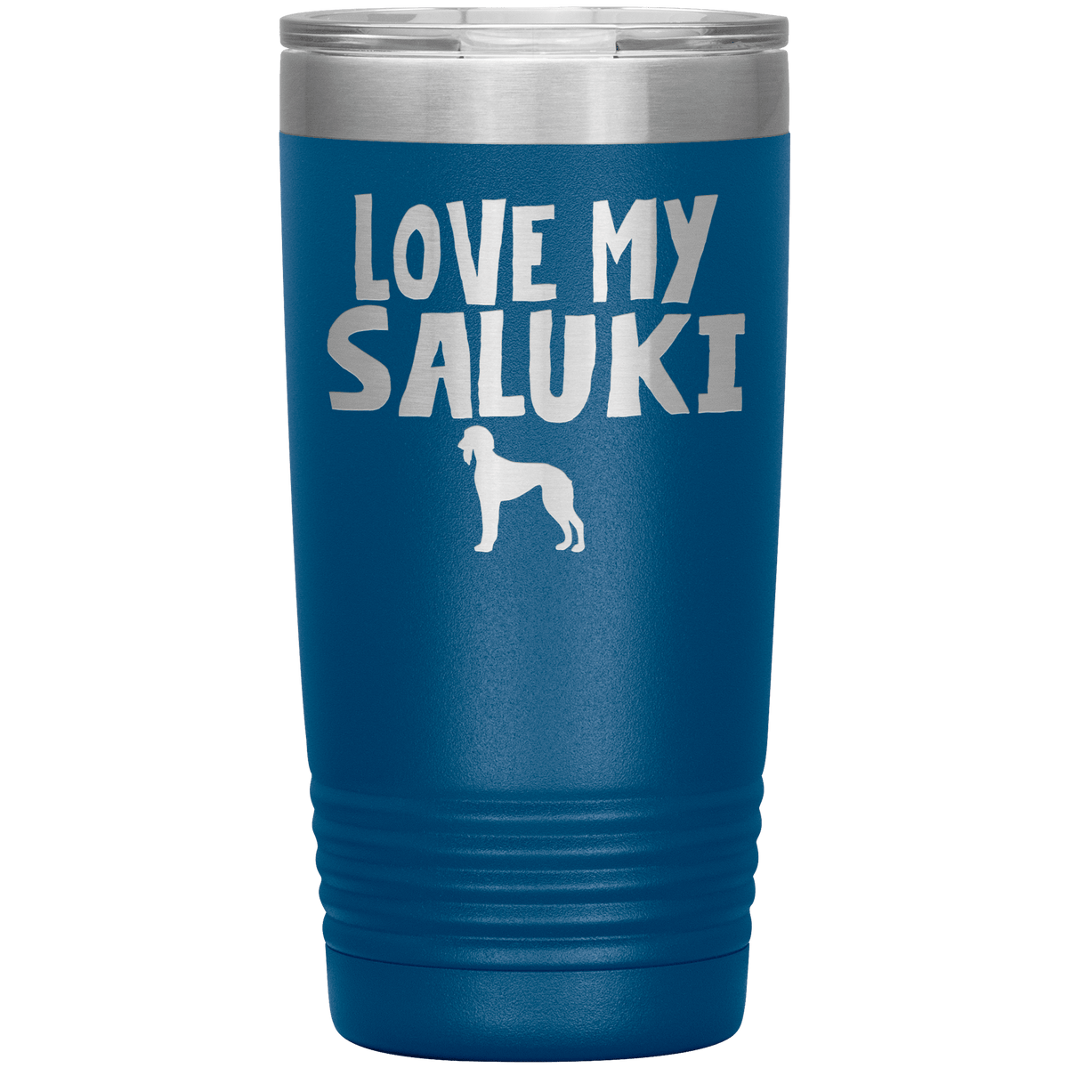 Love My Saluki 20 Oz Vacuum Tumbler Tumblers Blue
