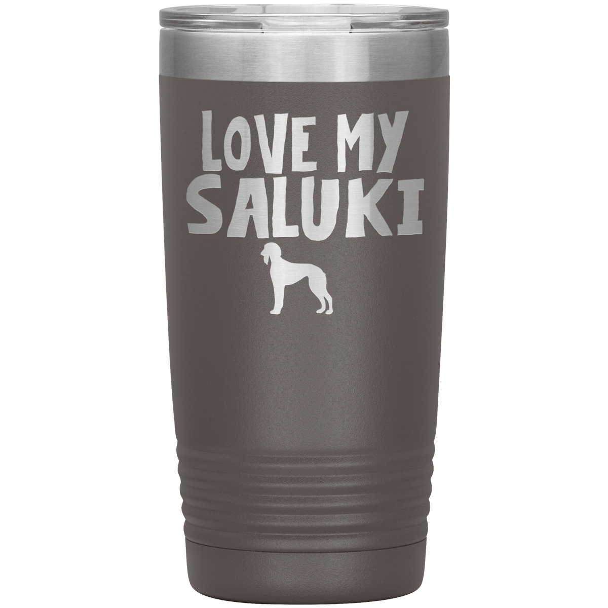 Love My Saluki 20 Oz Vacuum Tumbler Tumblers Pewter