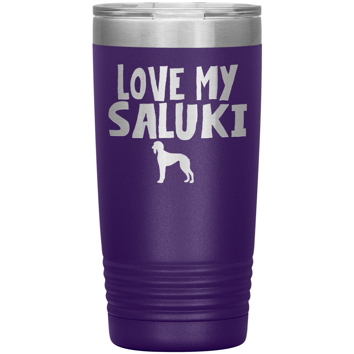 Love My Saluki 20 Oz Vacuum Tumbler Tumblers Purple