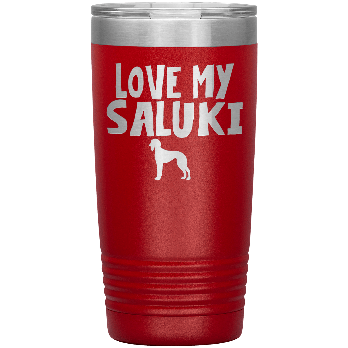 Love My Saluki 20 Oz Vacuum Tumbler Tumblers Red