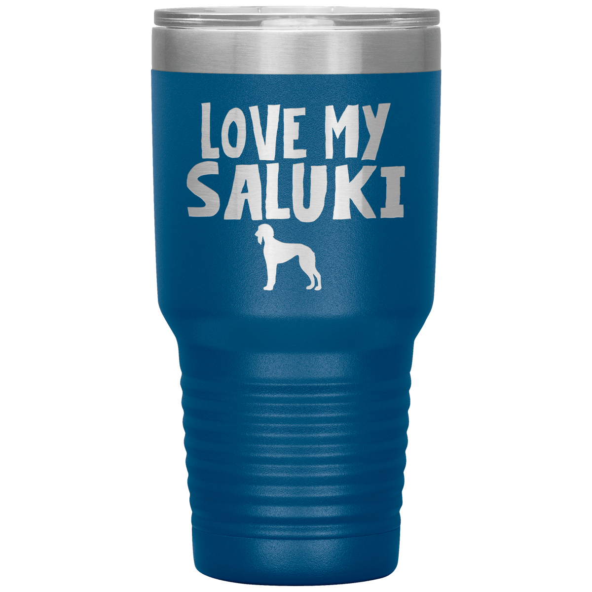 Love My Saluki 30 Oz Vacuum Tumbler Tumblers Blue