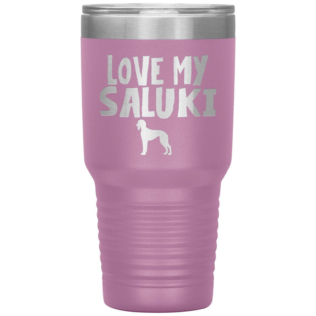 Love My Saluki 30 Oz Vacuum Tumbler Tumblers Light Purple