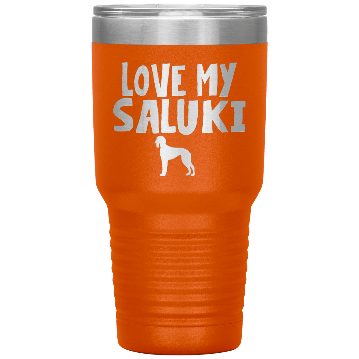 Love My Saluki 30 Oz Vacuum Tumbler Tumblers Orange