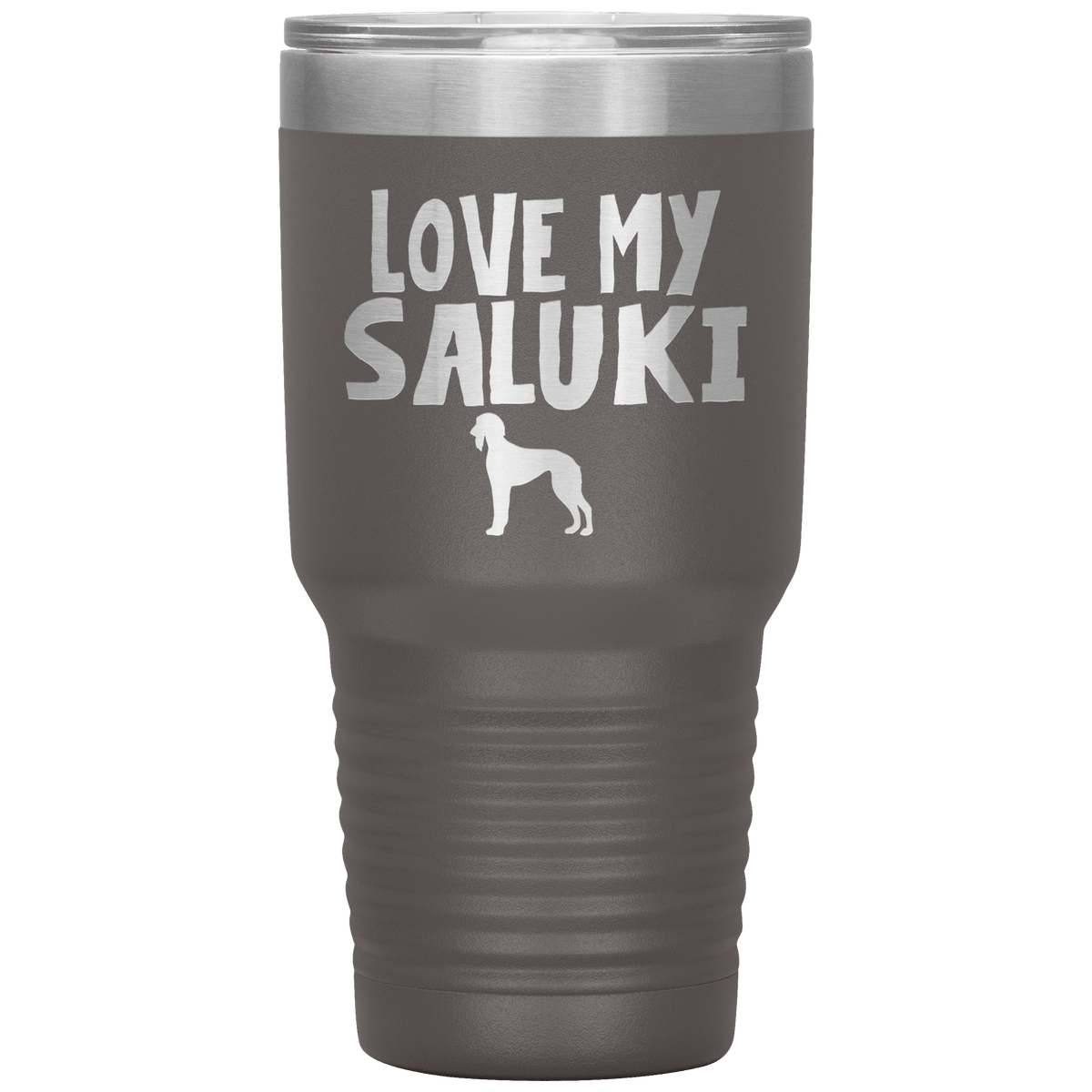 Love My Saluki 30 Oz Vacuum Tumbler Tumblers Pewter