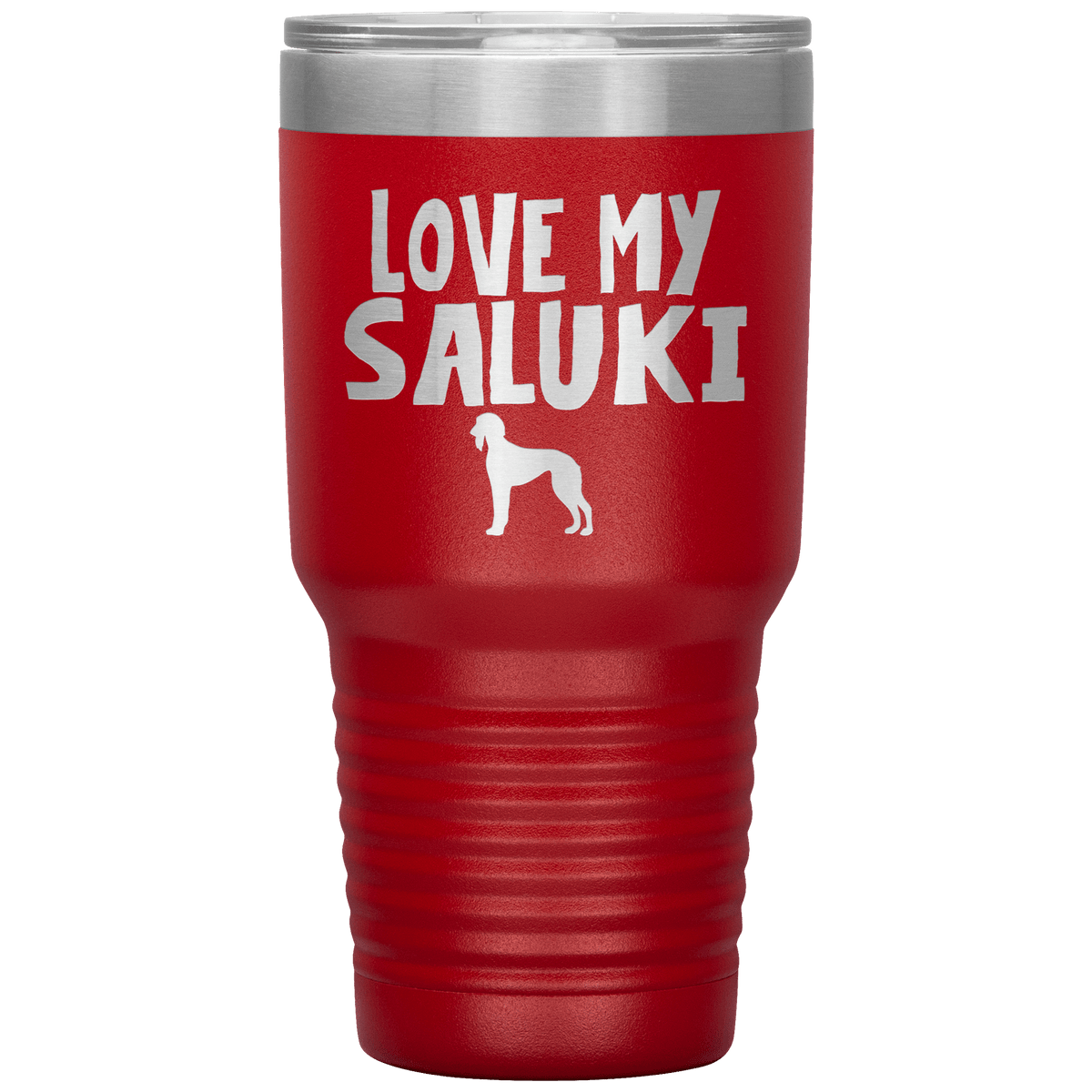 Love My Saluki 30 Oz Vacuum Tumbler Tumblers Red