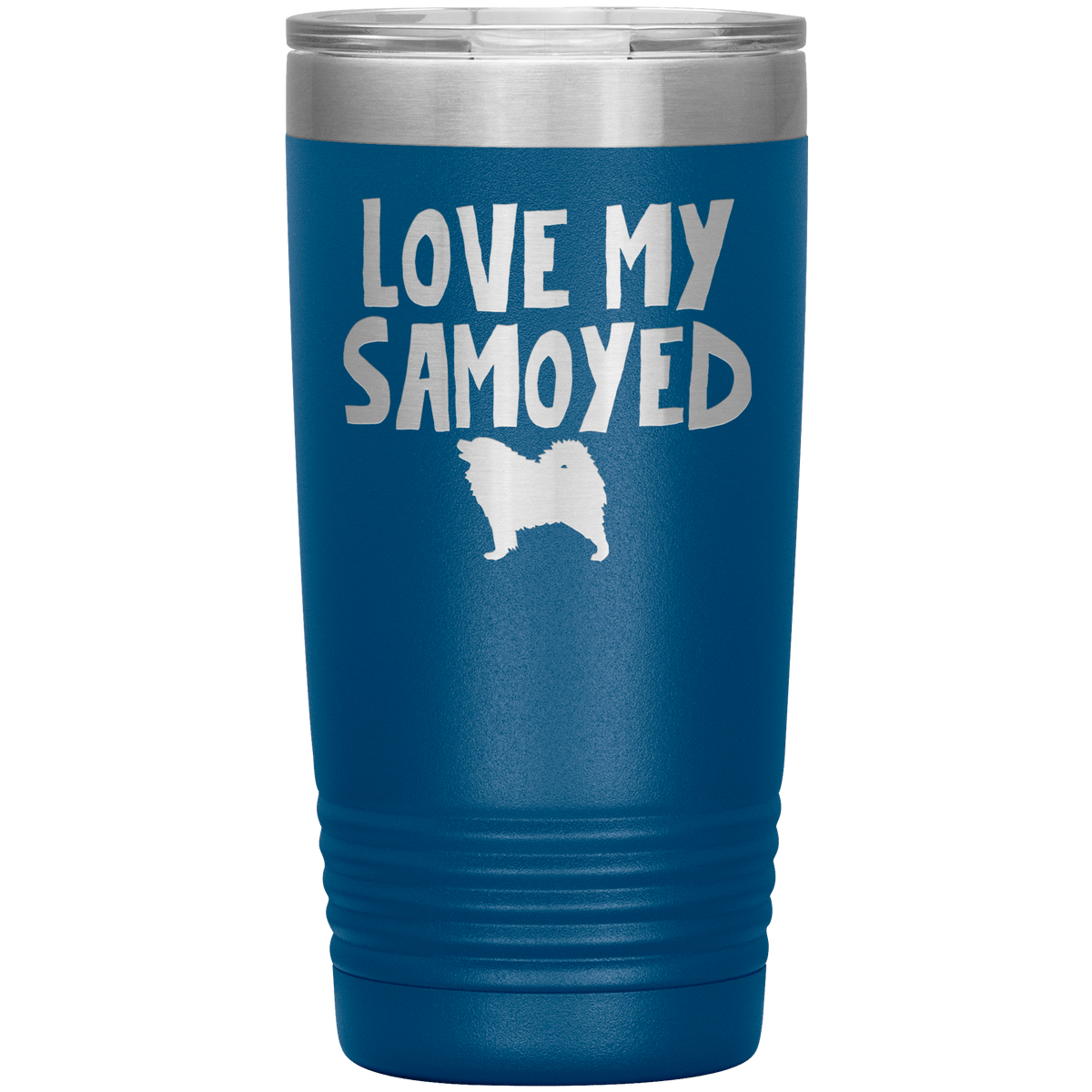 Love My Samoyed 20 Oz Vacuum Tumbler Tumblers Blue