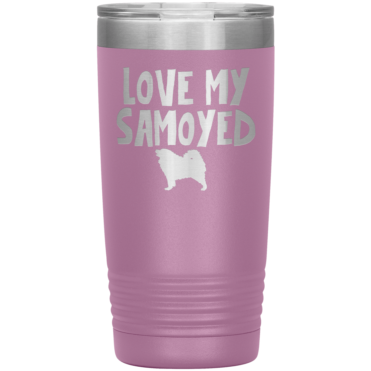 Love My Samoyed 20 Oz Vacuum Tumbler Tumblers Light Purple
