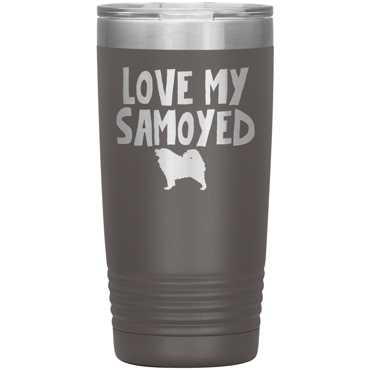 Love My Samoyed 20 Oz Vacuum Tumbler Tumblers Pewter