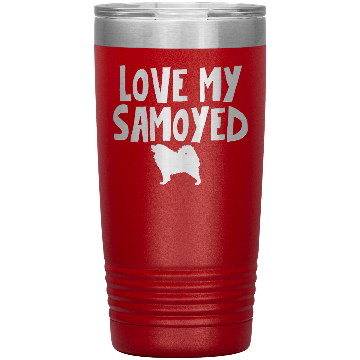 Love My Samoyed 20 Oz Vacuum Tumbler Tumblers Red