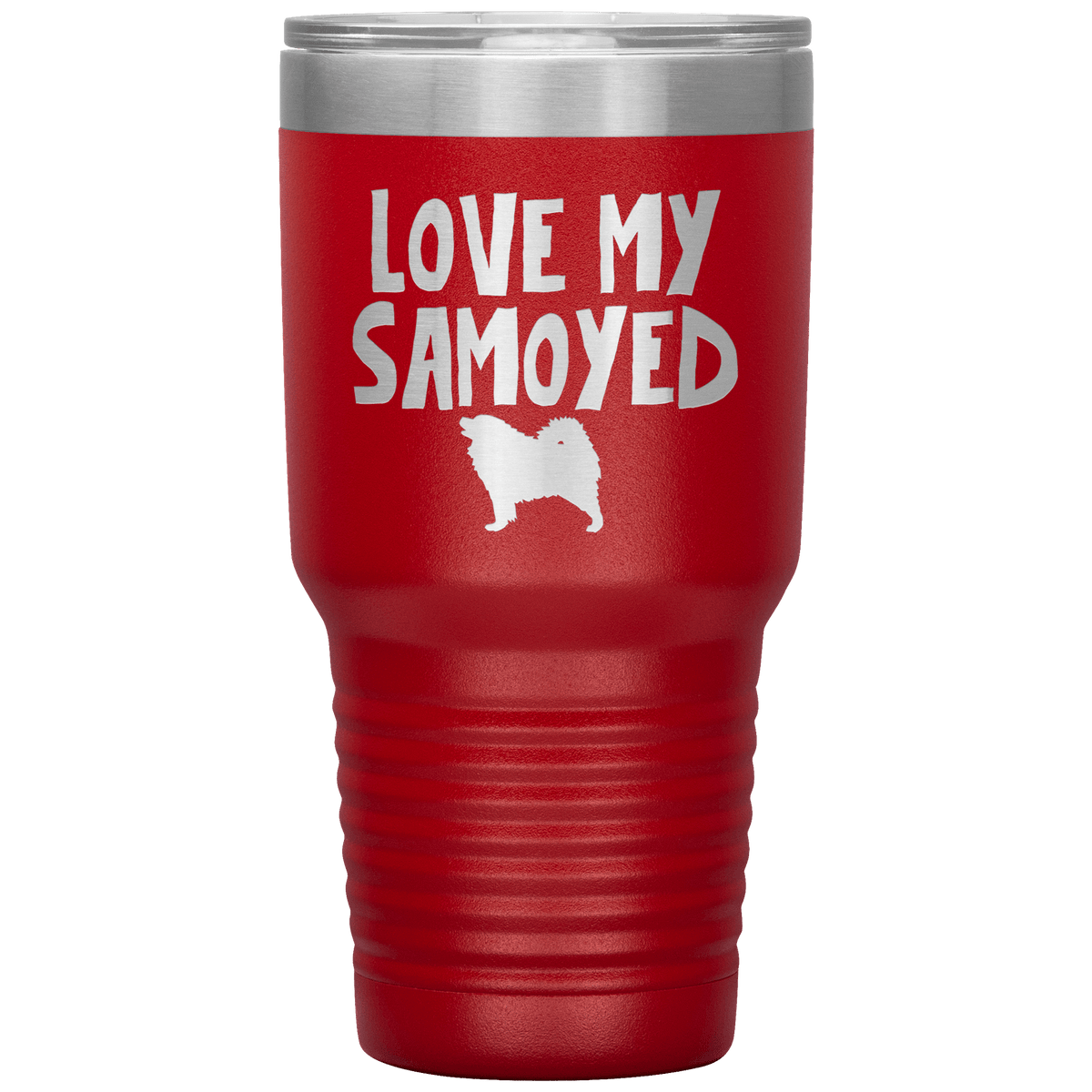 Love My Samoyed 30 Oz Vacuum Tumbler Tumblers Red