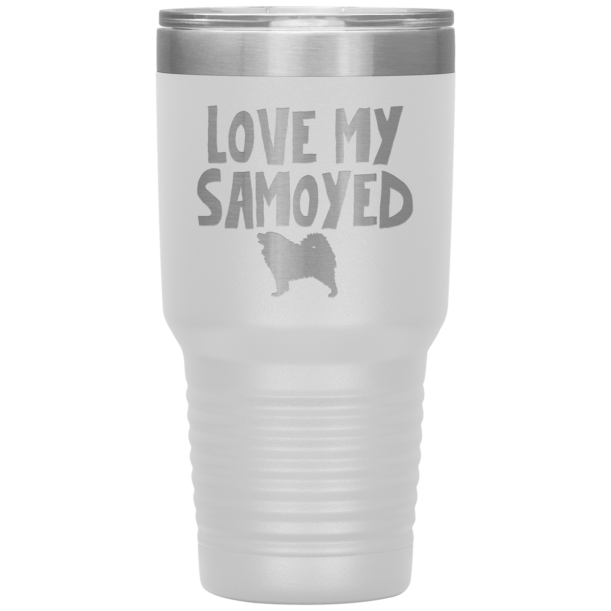 Love My Samoyed 30 Oz Vacuum Tumbler Tumblers White