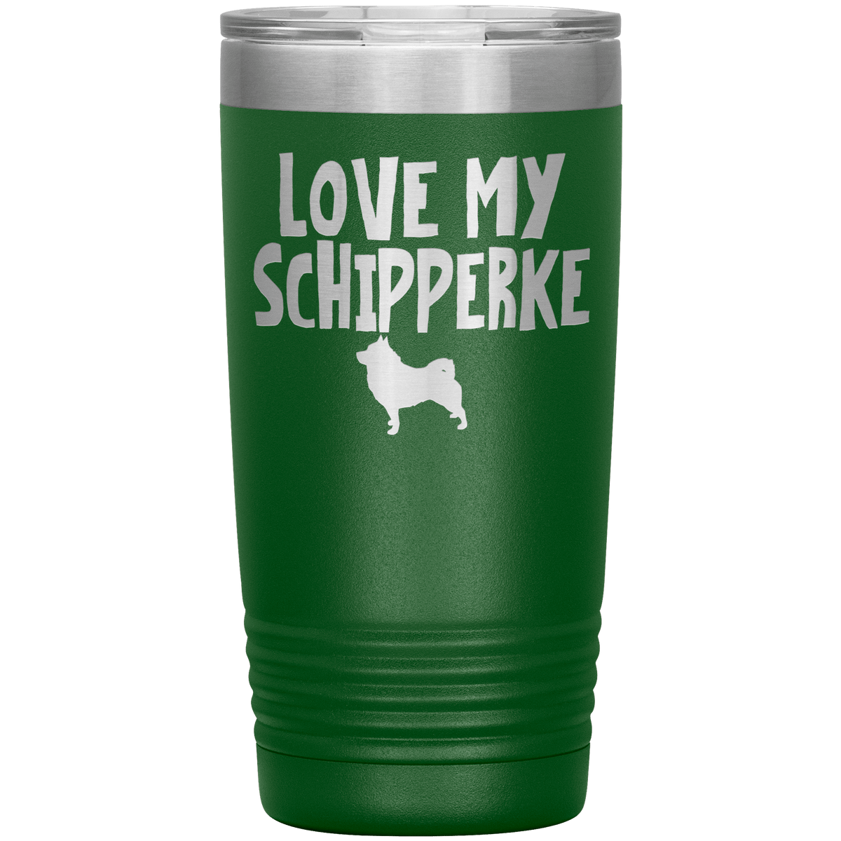 Love My Schipperke 20 Oz Vacuum Tumbler Tumblers Green