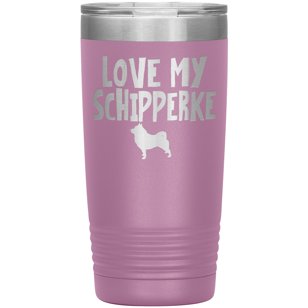 Love My Schipperke 20 Oz Vacuum Tumbler Tumblers Light Purple