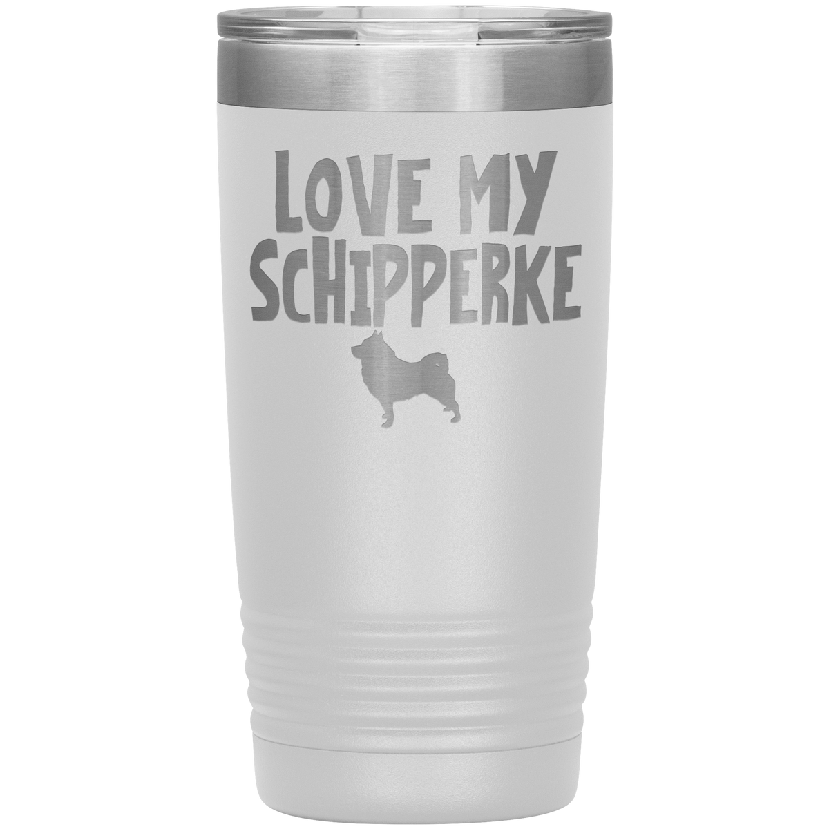 Love My Schipperke 20 Oz Vacuum Tumbler Tumblers White