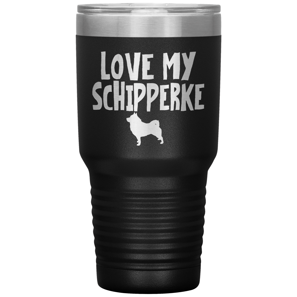Love My Schipperke 30 Oz Vacuum Tumbler Tumblers Black