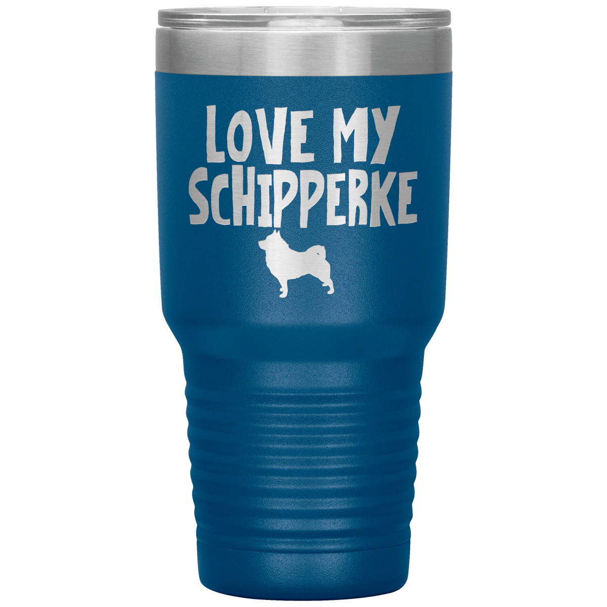 Love My Schipperke 30 Oz Vacuum Tumbler Tumblers Blue