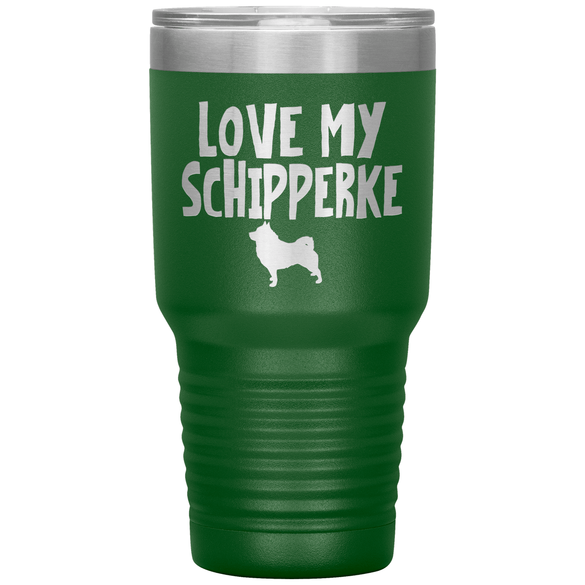 Love My Schipperke 30 Oz Vacuum Tumbler Tumblers Green