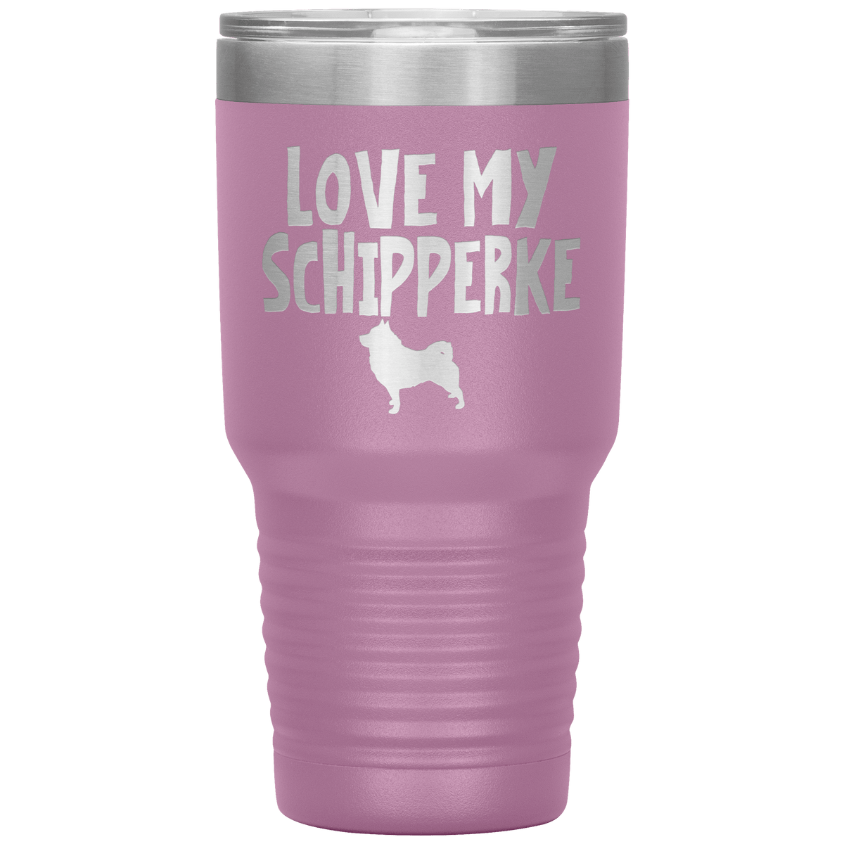 Love My Schipperke 30 Oz Vacuum Tumbler Tumblers Light Purple
