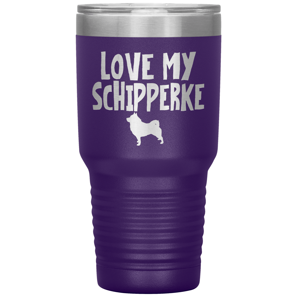 Love My Schipperke 30 Oz Vacuum Tumbler Tumblers Purple