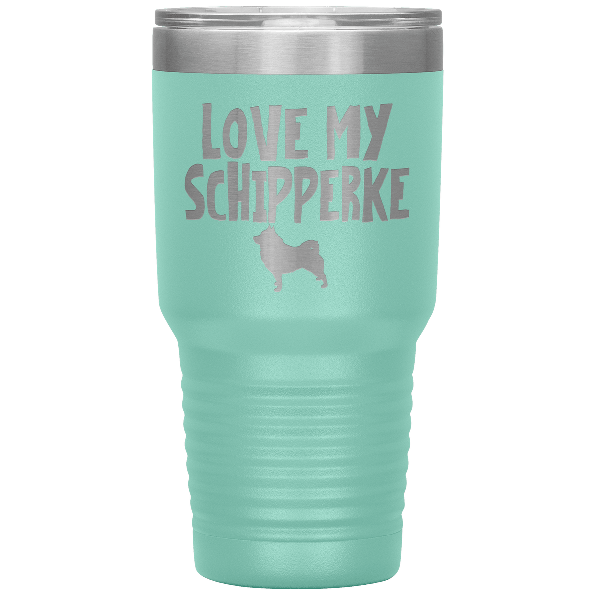 Love My Schipperke 30 Oz Vacuum Tumbler Tumblers Teal