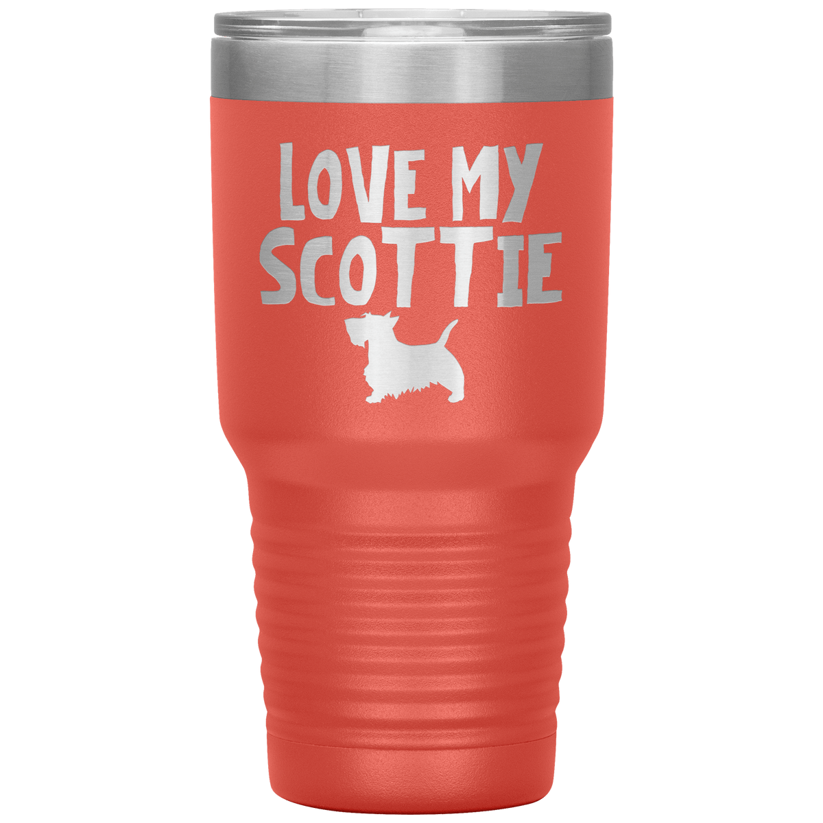 Love My Scottie 30 Oz Vacuum Tumbler Tumblers Coral