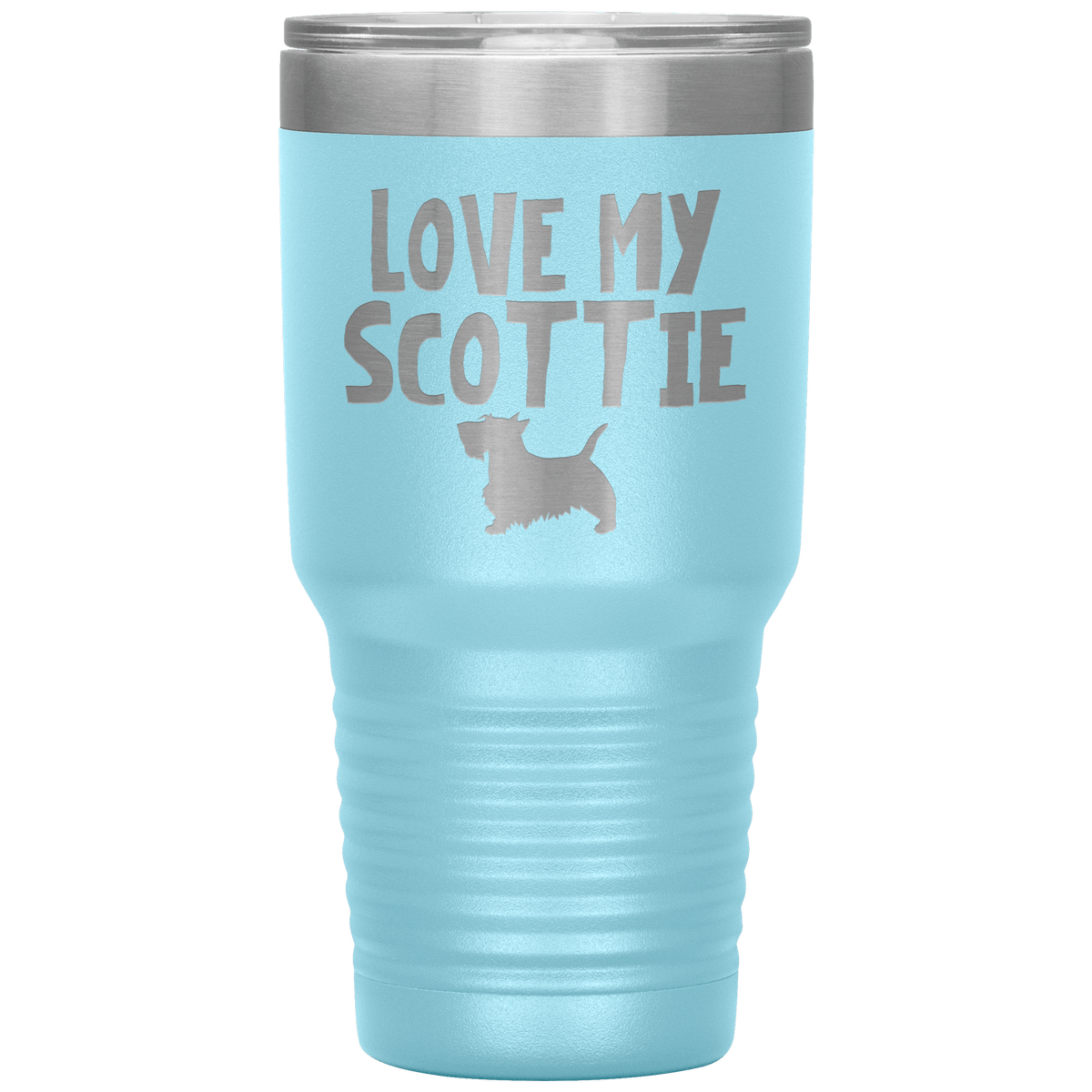 Love My Scottie 30 Oz Vacuum Tumbler Tumblers Light Blue