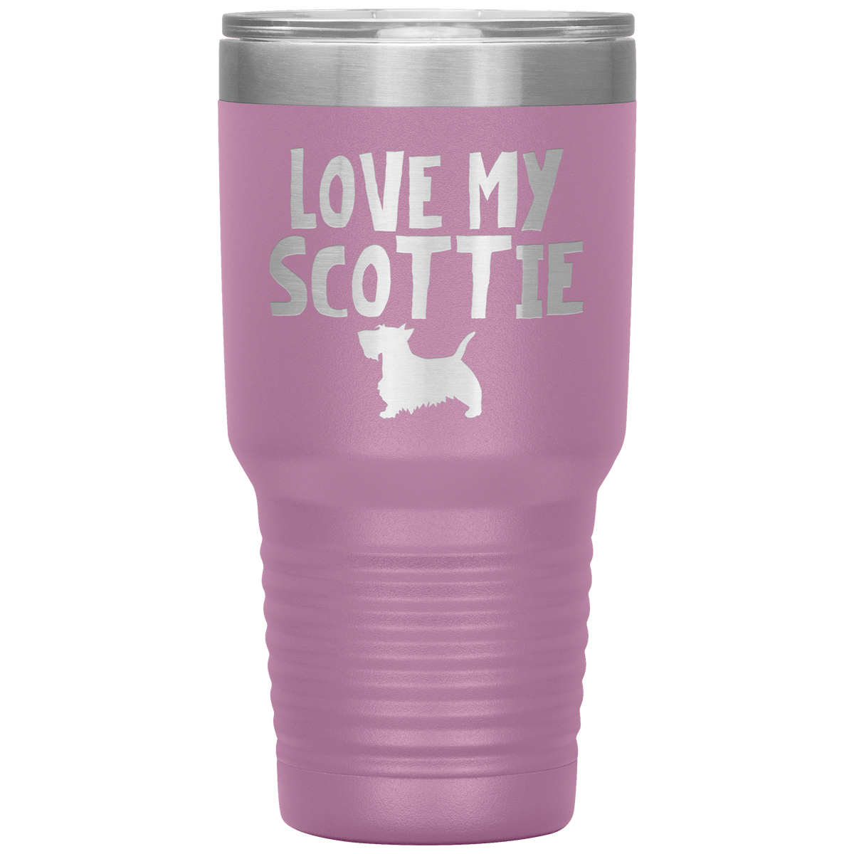Love My Scottie 30 Oz Vacuum Tumbler Tumblers Light Purple