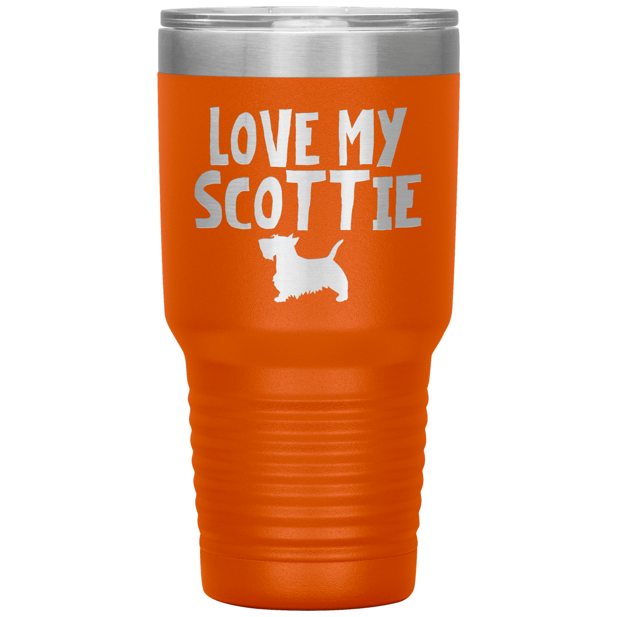 Love My Scottie 30 Oz Vacuum Tumbler Tumblers Orange