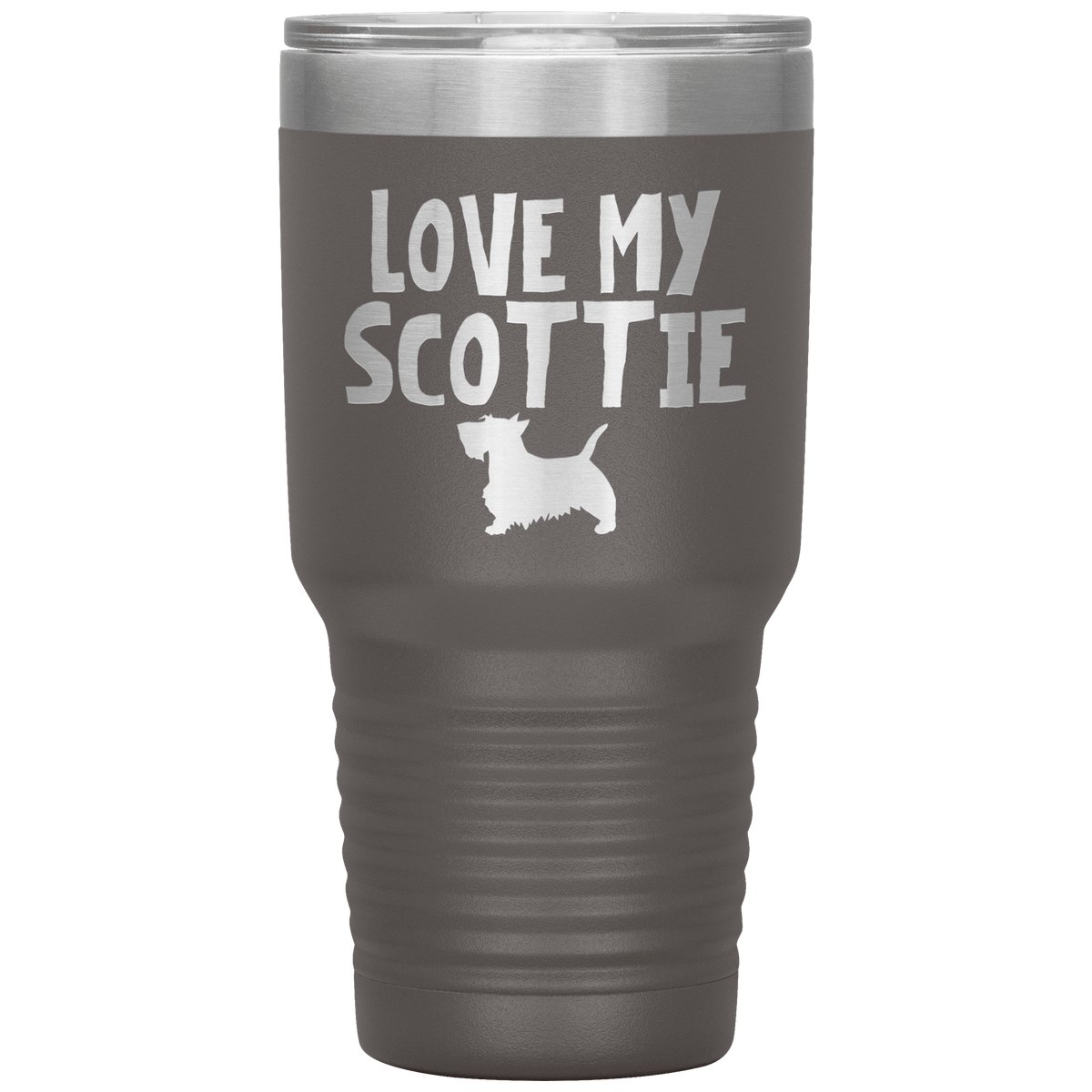 Love My Scottie 30 Oz Vacuum Tumbler Tumblers Pewter