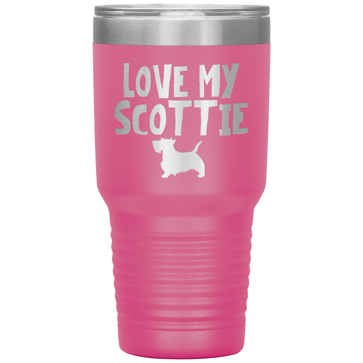 Love My Scottie 30 Oz Vacuum Tumbler Tumblers Pink