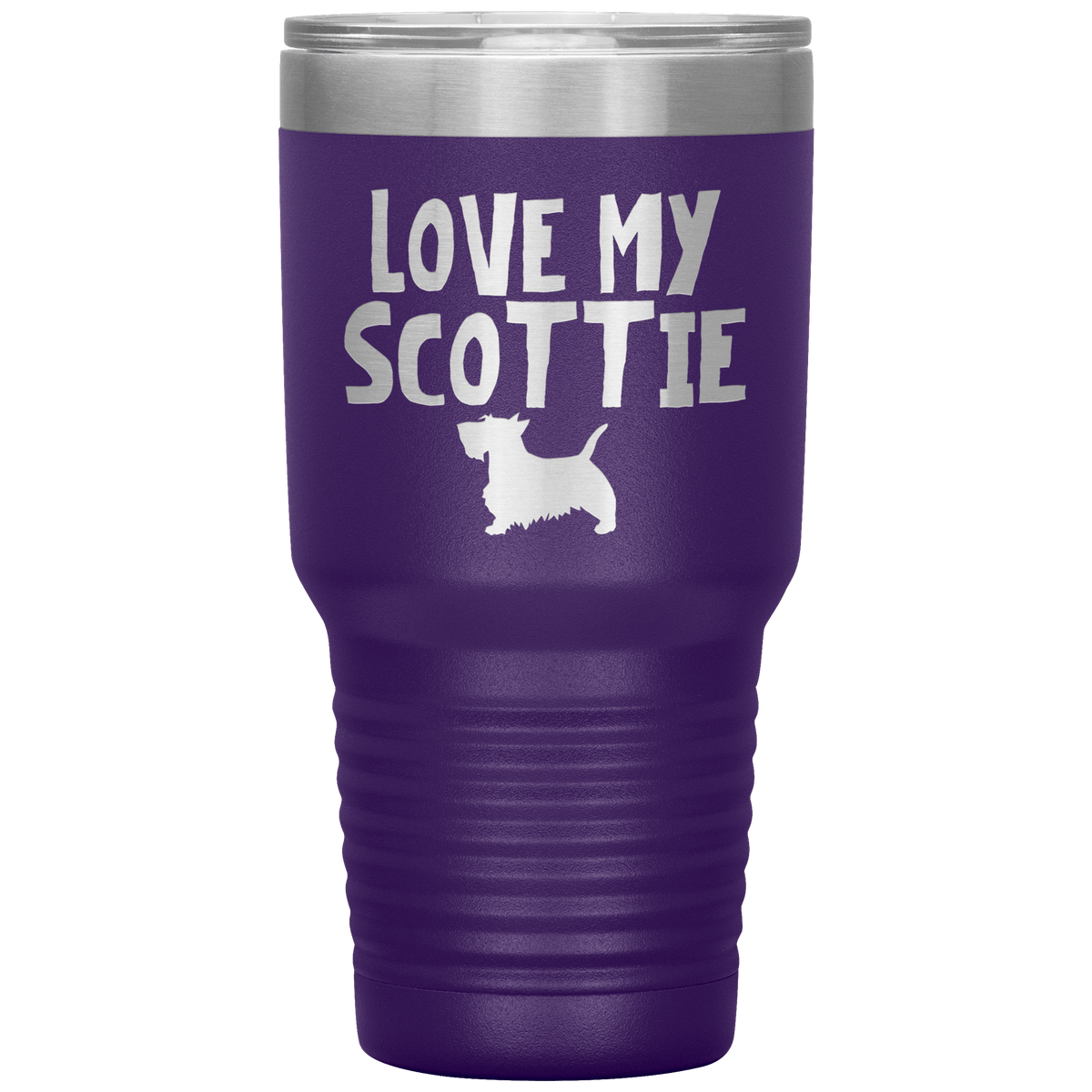Love My Scottie 30 Oz Vacuum Tumbler Tumblers Purple