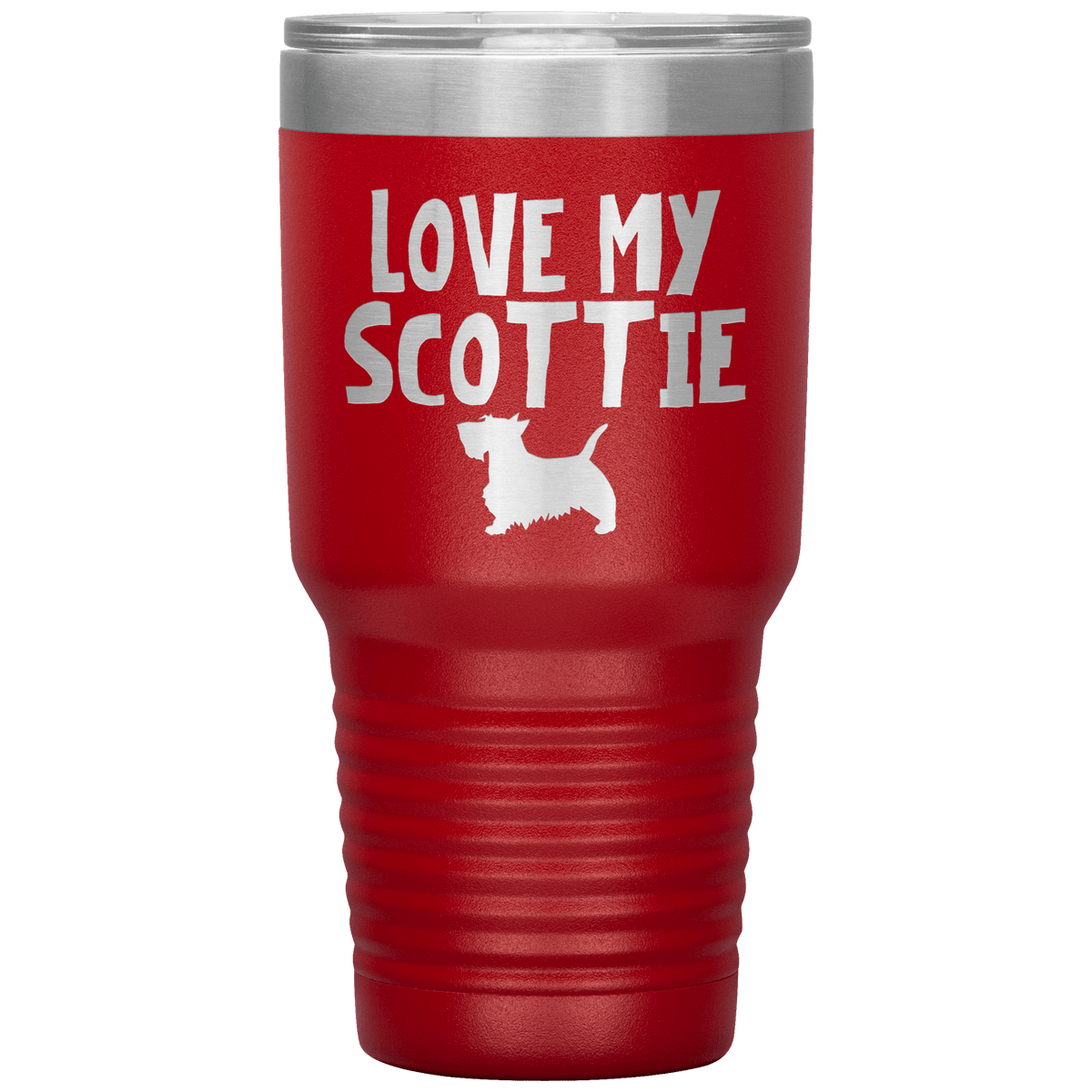 Love My Scottie 30 Oz Vacuum Tumbler Tumblers Red