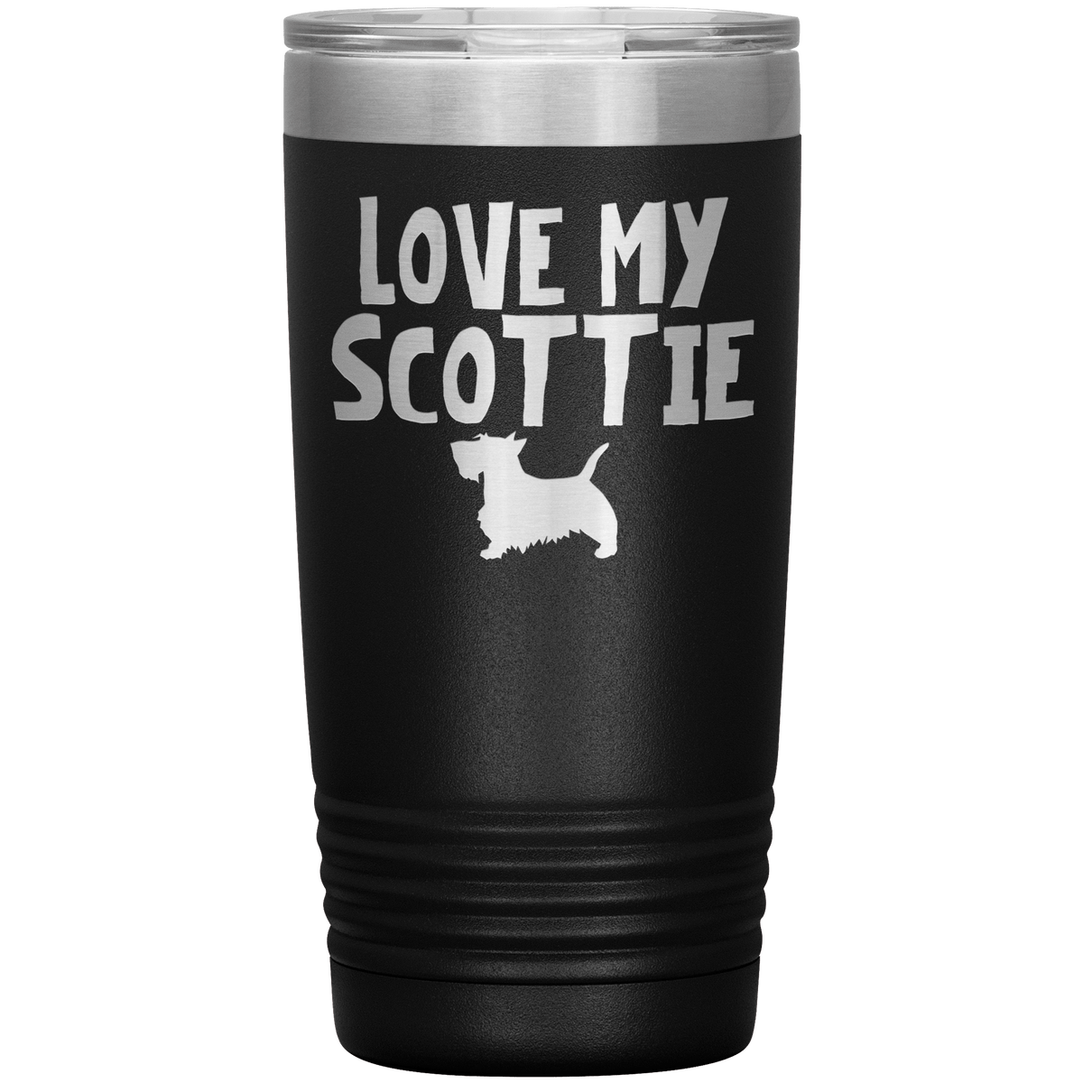 Love My Scottish Terrier 20 Oz Vacuum Tumbler Tumblers Black