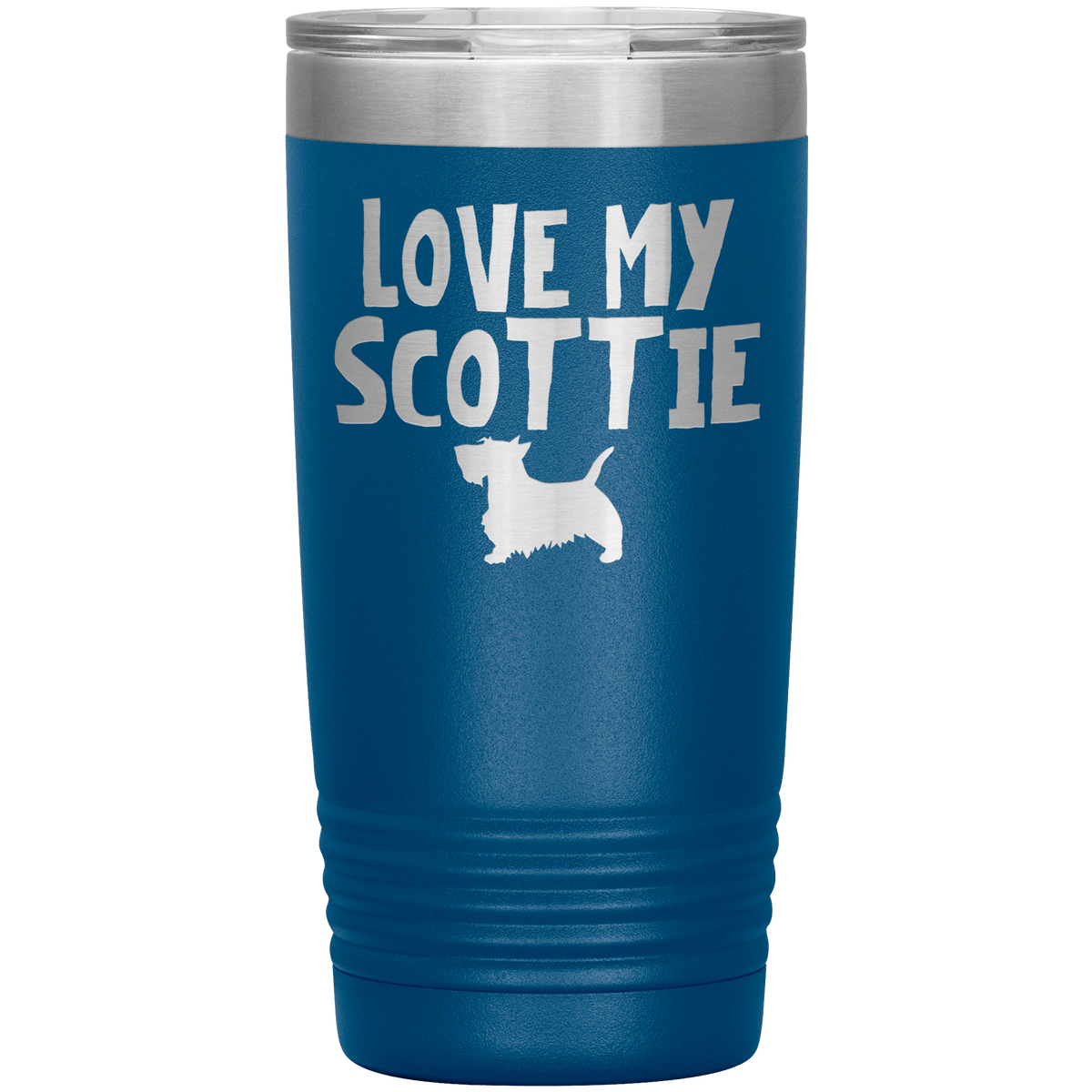 Love My Scottish Terrier 20 Oz Vacuum Tumbler Tumblers Blue