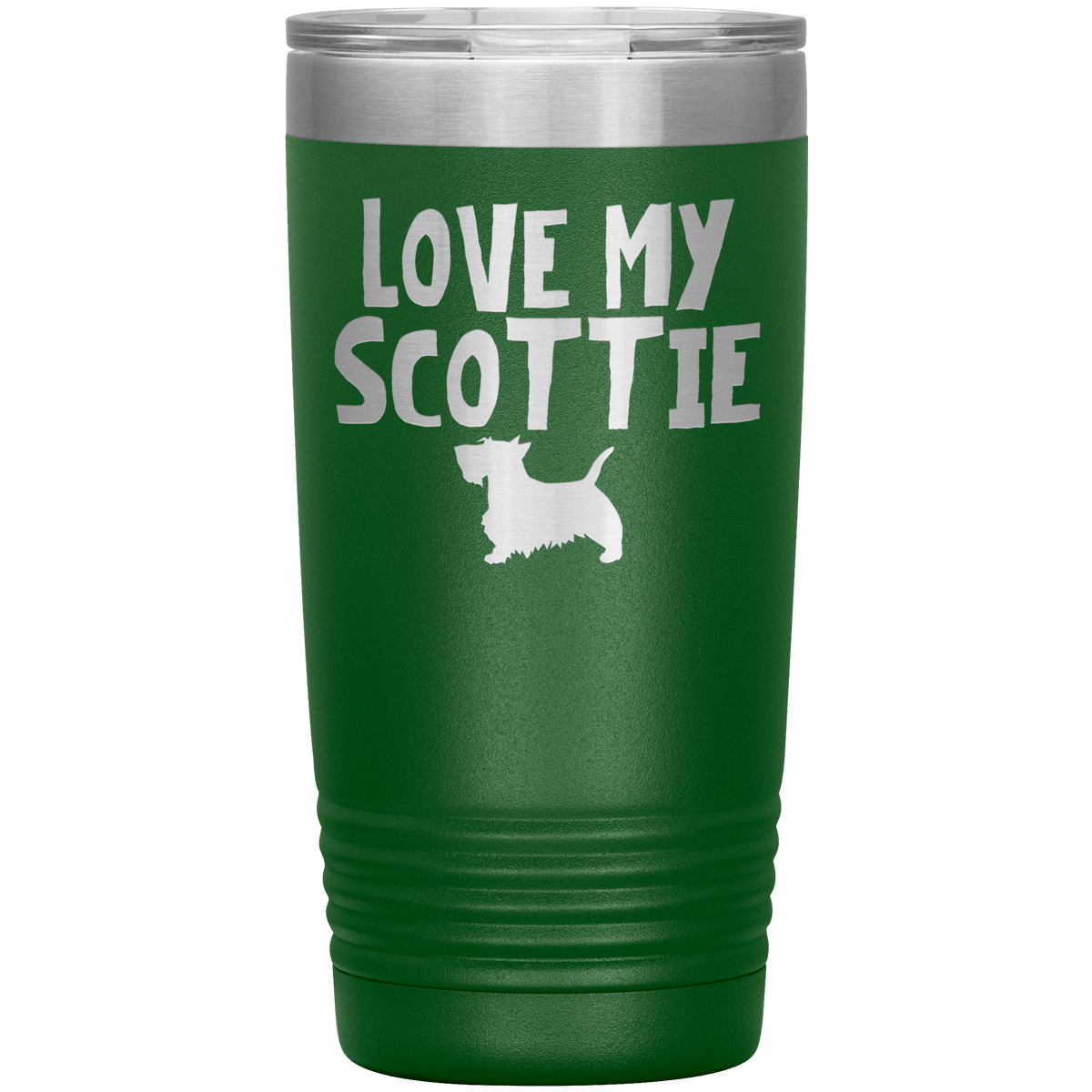 Love My Scottish Terrier 20 Oz Vacuum Tumbler Tumblers Green