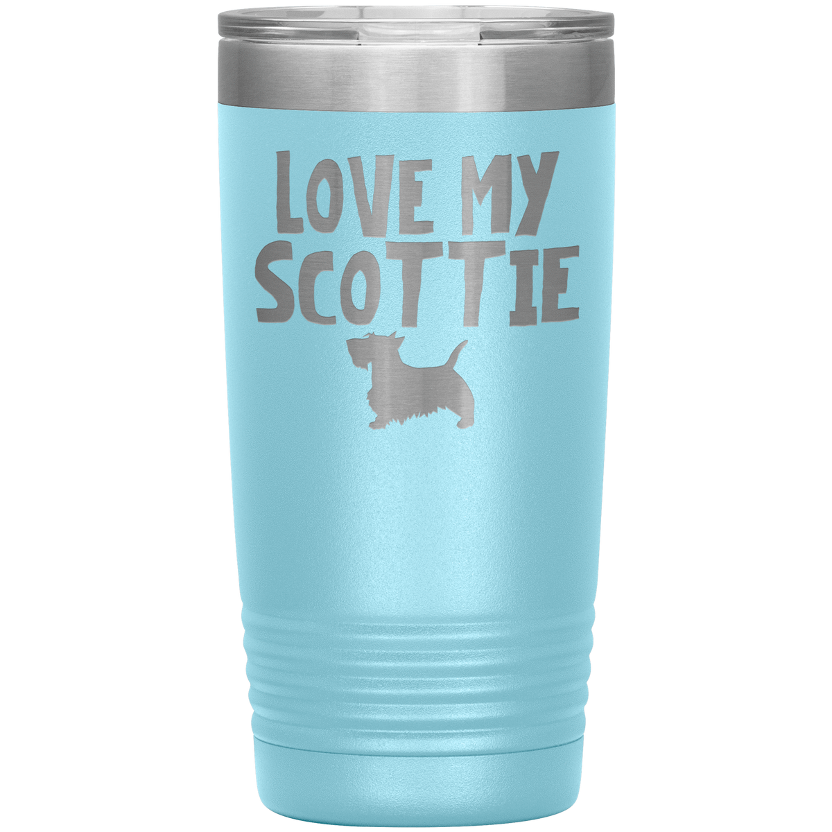 Love My Scottish Terrier 20 Oz Vacuum Tumbler Tumblers Light Blue