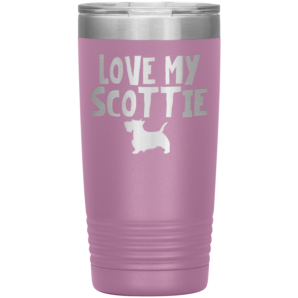 Love My Scottish Terrier 20 Oz Vacuum Tumbler Tumblers Light Purple