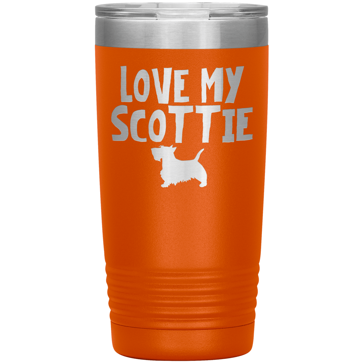 Love My Scottish Terrier 20 Oz Vacuum Tumbler Tumblers Orange