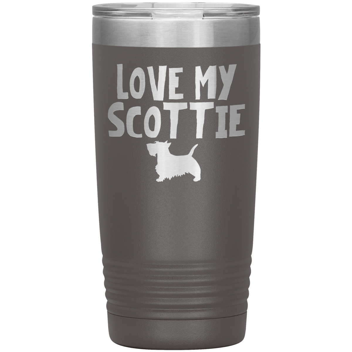 Love My Scottish Terrier 20 Oz Vacuum Tumbler Tumblers Pewter
