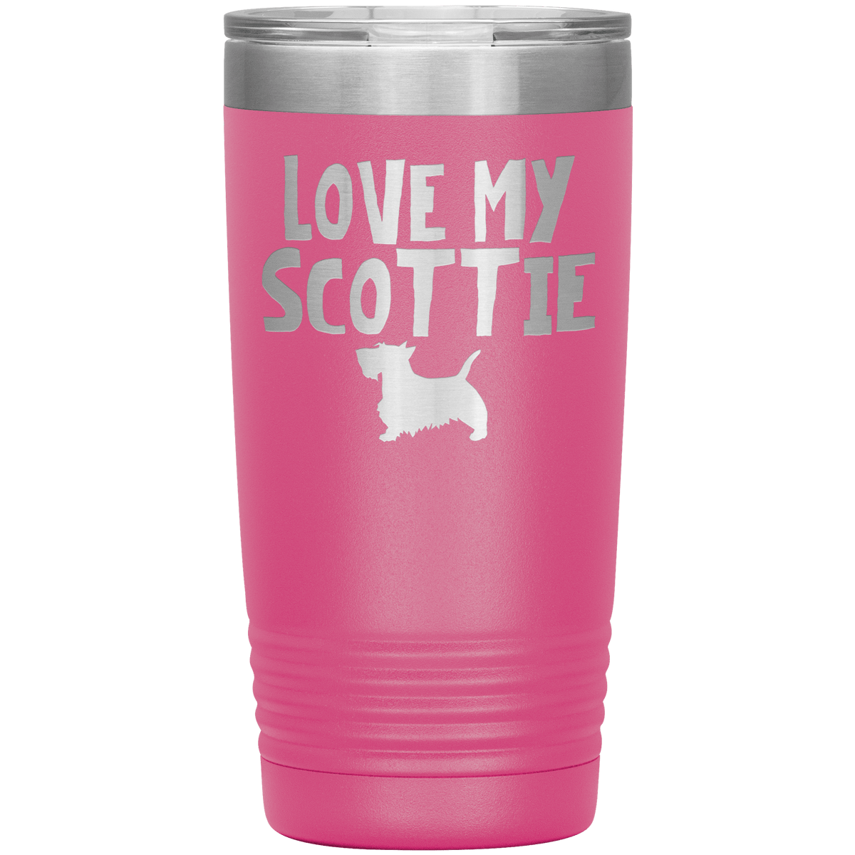Love My Scottish Terrier 20 Oz Vacuum Tumbler Tumblers Pink